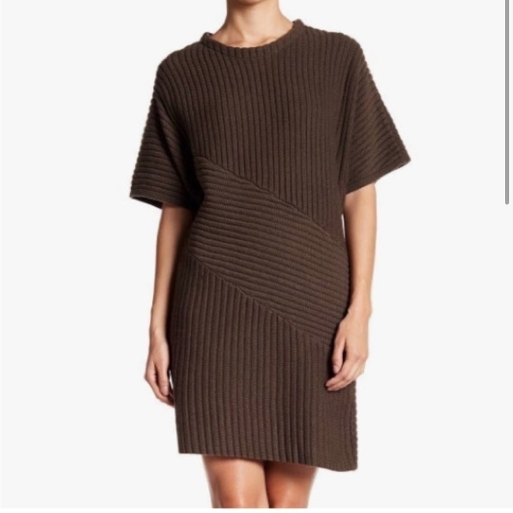 NWT ASTR Dolman Ribbed Short Sleeve Sweater Dress Size Small
